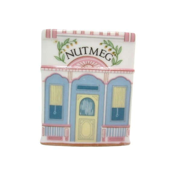 Lenox Spice Village Nutmeg BOTTOM ONLY Spice Jar Lid Cottage House Ceramic - Picture 1 of 6
